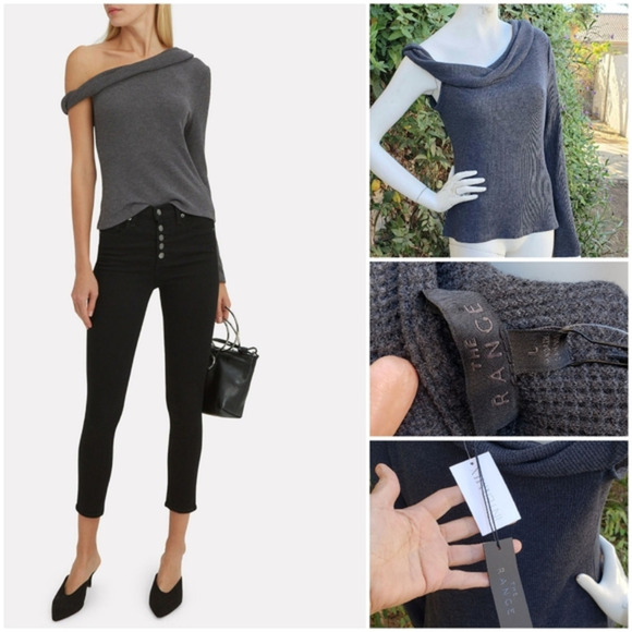 THE RANGE
Waffle Knit Twisted Bare Shoulder Top - Picture 1 of 7